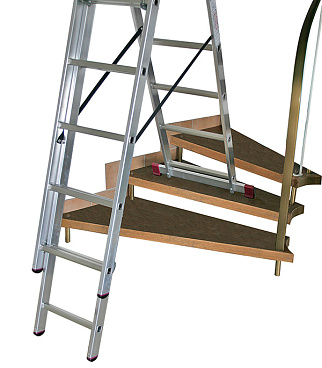 Лестница алюминиевая трансформер трехсекционная 7 ступеней Krause универсальная