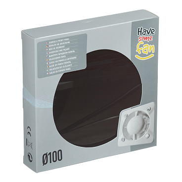 Панель декоративная для вентилятора KW Awenta PEGB100P черное глянцевое стекло