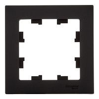 Рамка Systeme Electric AtlasDesign одноместная карбон (ATN001001)