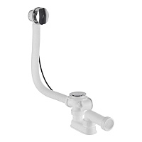 Сифон для ванны Alcadrain регулируемый полуавтомат с выпуском d70 мм с переливом (A55K-VE-01/A55K-RU-01)