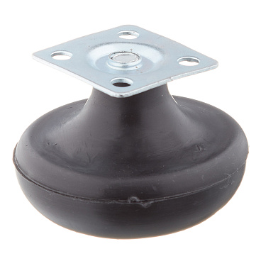 Ножка мебельная скользящая стальная 65 мм черная (1 шт.)