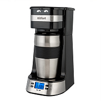 Кофеварка капельная Kitfort КТ-795 черная/серебро
