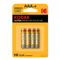 Батарейка Kodak Ultra Digital ААА мизинчиковая LR03 1,5 В (4 шт.) (Б0005128)