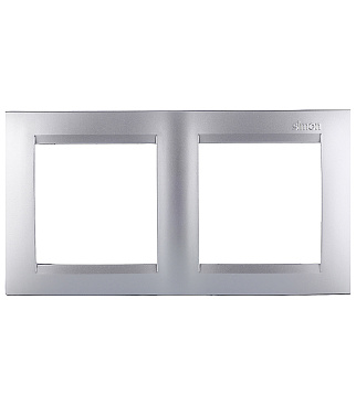 Рамка Simon 15 двухместная алюминий (1500620-033)