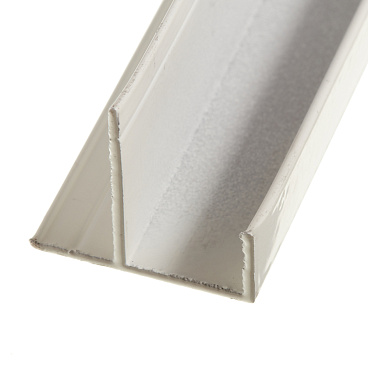 F-профиль алюминиевый 3 м 1 мм белый RAL 9010