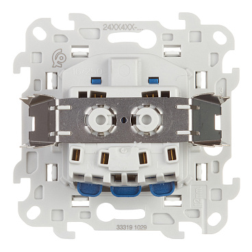 Розетка Simon 24 Harmonie встраиваемая белая со шторками (2420432-030)