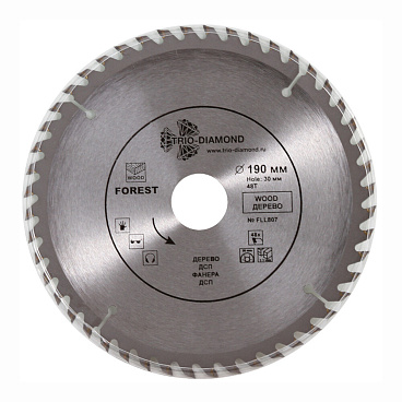 Диск пильный по дереву Trio-Diamond 190х30х1,6 мм 48 зубьев (FLL807)