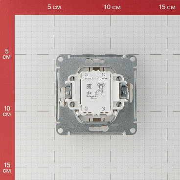 Переключатель Systeme Electric Glossa одноклавишный встраиваемый титан (GSL000471)