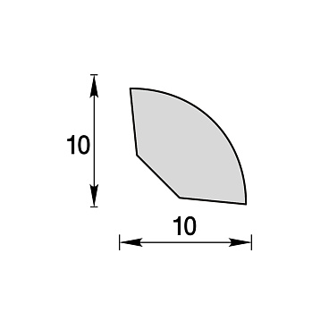 Штапик 10х10х2700 мм вспененный ПВХ белый