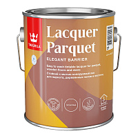 Лак алкидно-уретановый паркетный Tikkurila/Tikkivala Lacquer Parquet полуматовый бесцветный 2,7 л