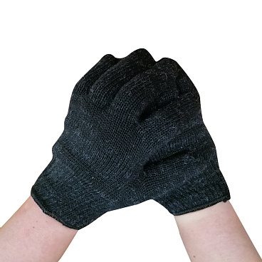 Перчатки шерстяные утепленные черные 10 (XL)