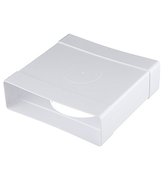 Соединитель Т-образный пластиковый для плоских воздуховодов 60х204 мм с круглыми d125 мм