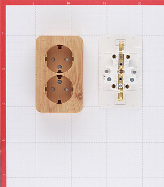 Розетка Systeme Electric Blanca накладная ясень со шторками (BLNRA011215)