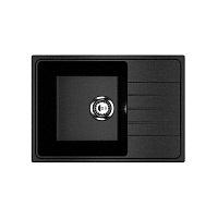 Мойка для кухни Ulgran Practik 60х42х19 см врезная с крылом искусственный камень черная оникс