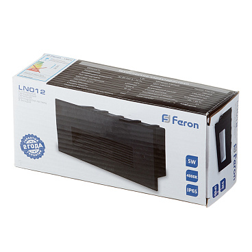 Подсветка для лестниц встраиваемая светодиодная черная 5 Вт 4000К IP65 Feron (41160)