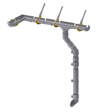 Кронштейн желоба Docke Lux пластиковый d140 мм шоколад RAL 8019