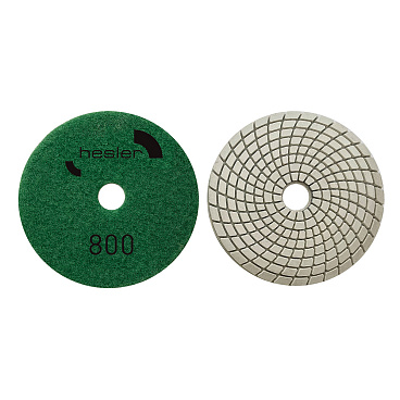Круг алмазный шлифовальный по камню Hesler гибкий d100 мм P800 для мокрого шлифования (1 шт.)