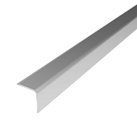 Уголок для плитки матовый скошенный край алюминиевый 2700х10х10 мм серебро анод