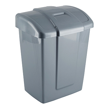 Контейнер для мусора Martika Форте с крышкой 6 л пластик серый