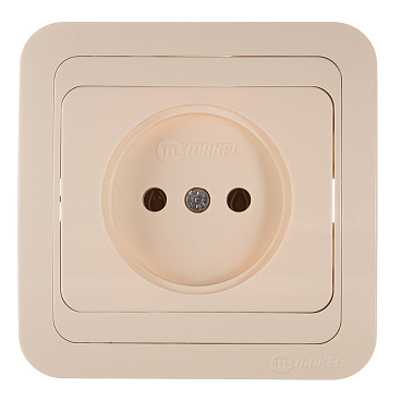 Розетка Makel Mimoza встраиваемая бежевая (25022)