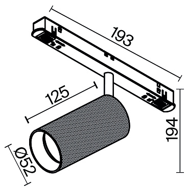 Трековый светильник Technical TR097-2-12W3K-M-BB
