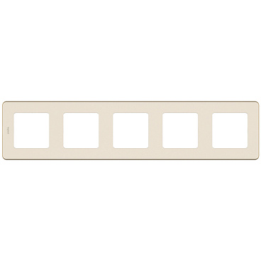 Рамка Legrand Inspiria пятиместная слоновая кость (673971)