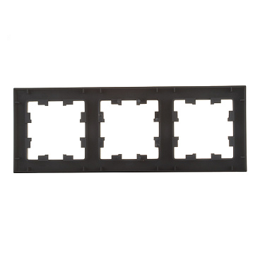 Рамка Systeme Electric AtlasDesign трехместная карбон (ATN001003)