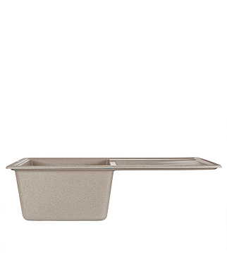 Мойка для кухни Granula Standart 76х50х20 см врезная с крылом кварц бежевая