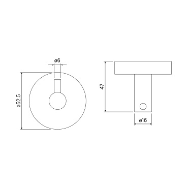 Крючок для ванной Iddis Sena одинарный на шуруп металл хром (SENSS10i41)