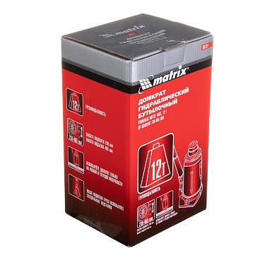 Домкрат гидравлический бутылочный Matrix 12 т (50727)
