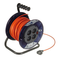 Удлинитель Партнер Электро с заземлением 20 м на катушке 2,2 кВт 4 розетки ПВС 3х1 кв.мм IP20