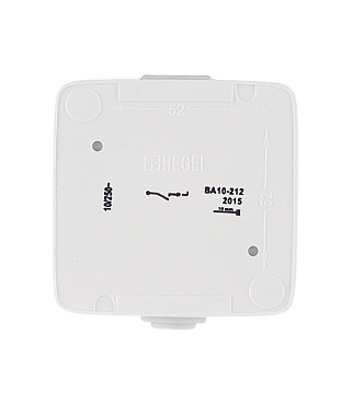 Выключатель Hegel Alfa одноклавишный накладной белый с подсветкой (ВА10-212)