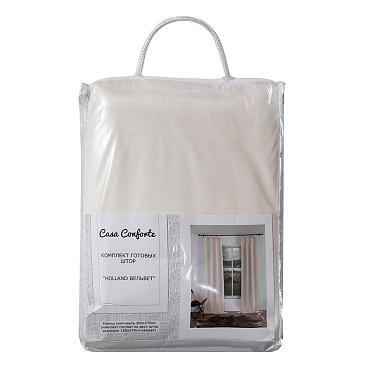 Штора вельвет белая 150х270 см Casa Conforte Holland Вельвет (2 шт.) (6176926)