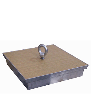 Люк ревизионный под плитку напольный Практика Барьер алюминиевый 500х500 мм скрытый