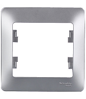 Рамка Systeme Electric Glossa oдноместная алюминий (GSL000301)