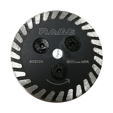 Диск алмазный по бетону Rage by Vira 50х22,2х1,6 мм турбо с фланцем М14 сухой рез (603124)