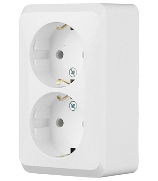 Розетка Systeme Electric Этюд накладная белая (PA16-007B)