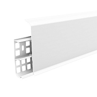 Плинтус ПВХ напольный Деконика 100 мм белый 2200 мм