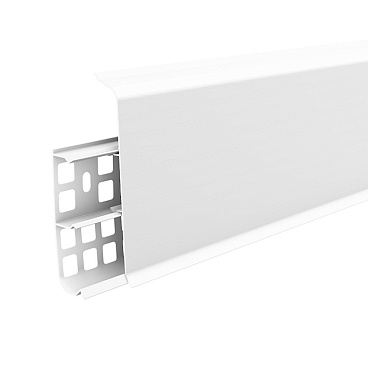 Плинтус ПВХ напольный Деконика 100 мм белый 2200 мм