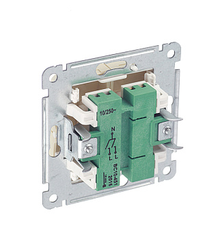 Выключатель Hegel Master двухклавишный встраиваемый слоновая кость (ВС10-451-01)