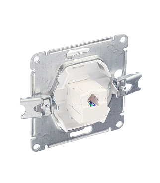 Розетка компьютерная Systeme Electric Glossa встраиваемая белая RJ45 (GSL000181K)