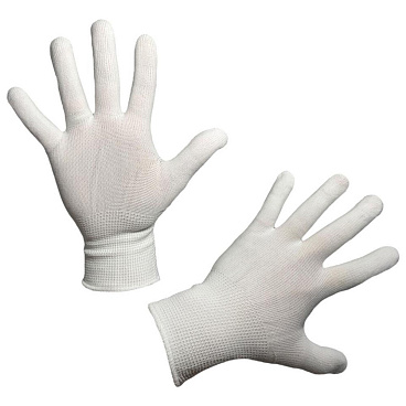 Перчатки нейлоновые тактильные белые 9 (L)