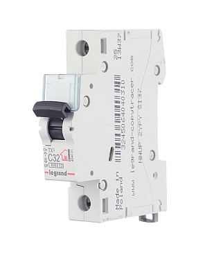 Автоматический выключатель модульный Legrand TX3 1P 32А тип C 6 кА 230/400 В (404031)