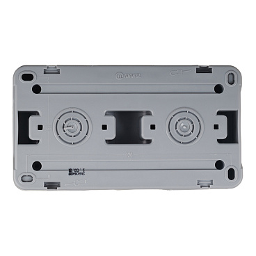 Блок выключатель и розетка Makel Mimoza двухклавишный накладной серый (36064203)