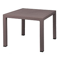 Стол разборный пластиковый ЭльфПласт Rodos светло-коричневый 950х950х750 мм квадратный (584)