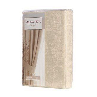 Штора жаккард бежевая 200х270 см Mona Liza Флора (МЛ717/С1)