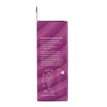 Лампа светодиодная Rev E14  2700К 9 Вт 180-240 В свеча матовая