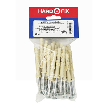 Дюбель-гвоздь Hard-Fix 8x60 мм потайная манжета нейлон (30 шт.)