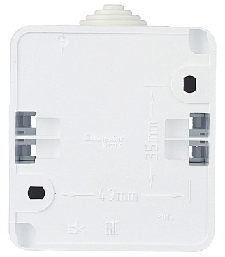 Розетка Systeme Electric Этюд накладная белая со шторками с крышкой (PA16-044B)