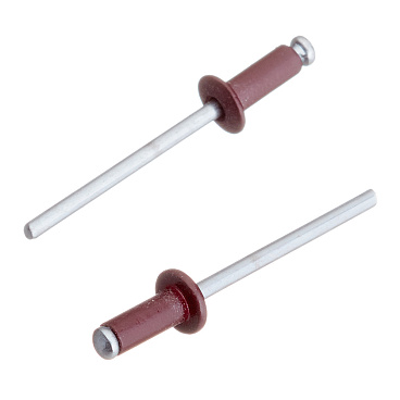 Заклепка вытяжная 4,0x10 мм алюминий/сталь красная RAL 3005 (100 шт.)